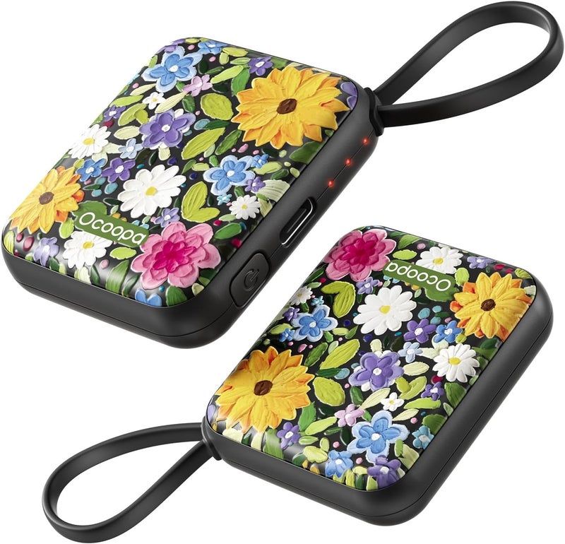 OCOOPA Hand Warmers Rechargeable UT5 Nano – Slim Electric Pocket Heater, Smart Temp Control, 14Hrs Battery, UL Safety, Artists in Bloom Design, Practical Gifts for Women, Christmas, Outdoor, Office - Image 1